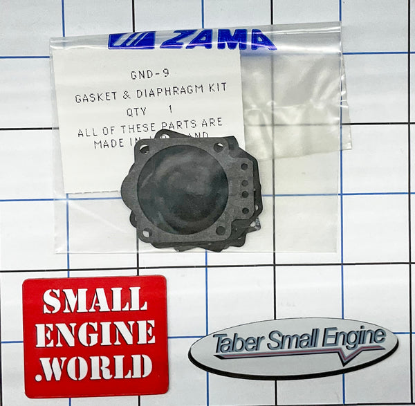 102-01-2086 ZAMA Carburetor Gasket & Diaphragm Kit - GND-9