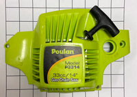 Fan Housing with Starter Assembly (Damaged Center, See Picture) - Poulan P3314 Chainsaw - 579372001 - *Used - Fair or Better*