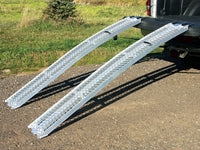 Yutrax TX138 Silver 210.8cm (83") Aluminum Extreme Capacity Arch Ramps - Pair, 1134kg (2500lb) Capacity